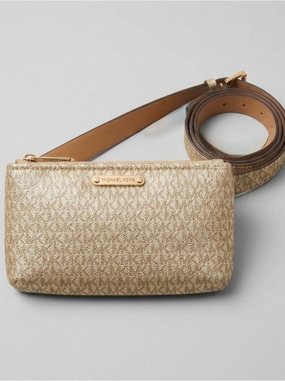 Michael Kors Gold Adjustable Belt Bag